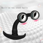 Silicone Expand Inflatable Anal Plug With Built-In Steel Balls Adult Sex Toys, Couple Pleasure Butt Plug Bead Pulling Anal Dilator Sex Toys