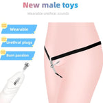 Wearable Urethral Sounds?Urethral Sounding Rod For Man Penis Plugs With Adjustable Waist Belt Adult Sex Toys Male Urethral Dilator Inserts Masturbation Rod Bladder Stimulation For Men