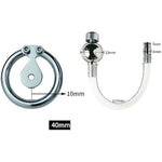 Men'S Cb Lock Penis Cage With Catheter Double Screw Anti Side Deviation Cage Plate Type Chastity Lock Chastity Device