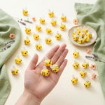 28 Pcs Felt Bees Wool Felt for Crafts, Mini Bees Yellow Bee Plush Decorations