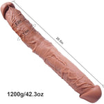 20.5*2.2" Huge Double Ended Thick Dildo For Women, Extra Large Silicone Anal-Vaginal Realistic Dildo, Flexible, Giant And Long Double Sided Realistic Glans, Suitable For Couples Lesbian And Gay Games