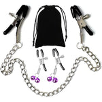 Adjustable Metal Nipple Clamps Non-Piercing Adjustable Metal Nipple Clamps On Nipple Rings Decorative Clip For Clothing Accessories On Nipple Rings Decorative (T)