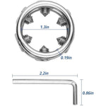 Stainless Steel Penis Ring Metal Cock Ring With 6 Adjustable Screws For Penis Restraint Punishment Stimulation Pleasure Ring For Men Bdsm Male Sex Toys (1.3 In)