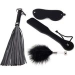 Feather Tickler Role Play Leather Whip Suit Adult Game Spanking Paddle Blindfold Restraints Sensual Adult Toy Set For Foreplay Bdsm Bondage Kit For Couples