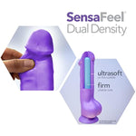 Au Naturel Bold Massive 9 Inch Soft Realistic Sensa Feel Dual Density Flexishaft Suction Cup Strap On Harness Compatible Dildo - Sex Toy For Women And Men - Black