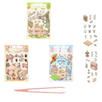 6 Sets Mini House Stickers with Tweezers, DIY 3D Room Scenes for Journals & Scrapbooks