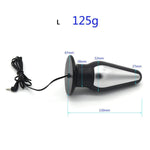 Anal Pleasure Kit for Couples - Electric Shock Metal Butt Plug with 5 Modes and Adjustable Intensity