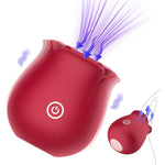 Rose Sex Toy For Women, Sucking Vibrator, Clitoral Nipple Stimulator,10 Sucking Modes With Vibrating,G-Spot Rose Sucker, Adult Toy For Women Female Adult Sex With Magnetic Charger (Red)