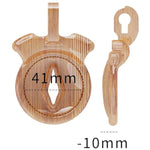 Woodgrain Mini Inverted Concave Male Resin Breathable Protection Cage With 4 Fixed Arc Rings (43Mm/46Mm/49Mm/51Mm) (Xx-1Mw)