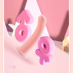 Silicone Dildo With Strong Suction Cup Butt Training Set For Anal Expansion Vaginal Plug Set Adult Sex Toys Pink Buttplugs For Women