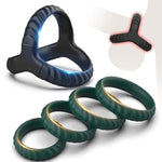 Penis Rings Set, 5 Different Sizes Silicone Cock Rings For Couple Sex Toys, Adult Sex Toys For Men - Green