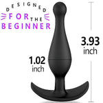 Tapered Anal Sex Toy for Men and Women - Beginner-Friendly Butt Plug with Safe Curved Base