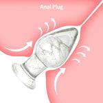 Large Anal Plug Glass Dildo,Glow In The Dark Dildo,Butt Plug Adult Sex Toy & Games Sex Toys For Women Men