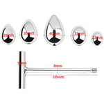 Metal Pull Rod Anal Plug Butt Trainer Metal Butt Plug S&M Adult Anal Plugs Woman Men Sex Gifts Things(35Mm)