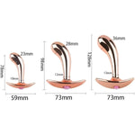 Rose Gold Metal Butt Plug Anal Plug Anal Sex Toy For Men And Women, 3 Different Sizes Butt Plugs Luxury Prostate Massager (L)