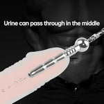 Ribbed Urethral Sound Beads Hollow Urethral Penis Plug Tube With Cum Thru Hole Stainless Steel Urinary Dilator Urethra Masturbation Rod