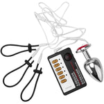 Stainless Steel Butt Plugs Prostate Massage G-Spot Trainer Electric Shock Metal Butt Plug Electro Stimulation Anal Plugs Beginners Starter Set For Women And Men Plugs