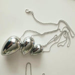 Stainless Steel Anal Beads Secure Chain Anal Plug For Training Sensory Play Metal Butt Plug Set For Beginners Advanced Users Anal Balls Bdsm Sm Fetish Anal Training Plug Adult Sex Toys?S