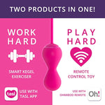 - Lovelife Krush Kegel Balls, Kegel Exercise Tool, Pelvic Floor Strengthening Device For Bladder Control, Waterproof, Rechargeable, & App Controlled Pleasure Balls, Pink