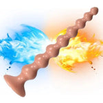 Anal Bead Butt Plug,Long Anal Dildo With 8 Bead Flexible Anal Plug Anus Dilator Vaginal Prostate Massage Stimulation Soft Anal Chain Anal Sex Toys With Strong Suction Cup For Men Women(Flesh)