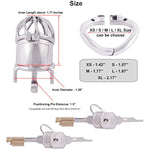 Ergonomic Design Chastity Device 2 Built-In Locks Male Chastity Belt Adult Game Sex Toy K645 (45Mm/ M Size)