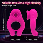 Vibrating Cock Ring Couple Sex Toy,4 In 1 Penis Ring With 7 Vibrating & Sucking For Male Massage Testicle & Female Clitoral Stimulation,Soft Silicone Lip Vibrator Quiet Adult Toys For Couples Pleasure