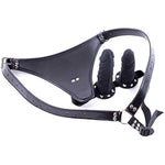 Double End Dildos Adjustable Harness Wearable Panties Adult Lesbian Gay Couples Restraint Realistic Penis Cock Anal Sex Toys For Masturbation,Sex Fun,Bdsm (Suitable Waist:30-47.2 Inch, Black)