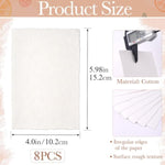 8 Sheets Handmade Cotton Watercolor Paper, 102 x 152 mm for Painting & DIY Crafts