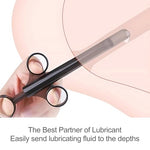 Lube Applicator Injectors with 10ml Precise Scales, 6.5” Long, Anal Shooter with Air-Proof Silicone Cap, Lubricant Applicator for Men, Women & Couples (Black)