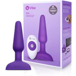Trio Vibrating Anal Plug 2 - Silicone Butt Plugs Vibrator With Remote, Anal Sex Toys For Adults - Purple
