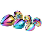 3Pcs Colorful Metal Plated Anal Plug Metal Butt Toys Jewelry Butt Plug Kit