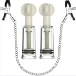 Nipple Clips Clamps And Nipple Suckers Adjustable Body Ring Body Clamps Body Ring Non-Piercing Chain Stainless Steel For Women Faux Body Jewelry White