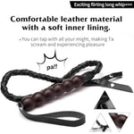 Sex Whip For Training Sm Leather Restraint Bdsm Bondage Sex Role Play Training Whip Sex Toy For Couple Flriting And Teaser Whip For Bdsm Role Play