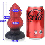 Silicone Anal Plug Massager Adult Sex Toys With Suction Cup Base, Red Black Butt Plug Soft Skin-Friendly Material Waterproof Textured Surface For Enhanced Stimulation For Men And Women (L)