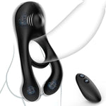 Vibrating Cock Ring Sex Toys For Men, Penis Ring With Rose Clitoral Vibrator Couple Sex Toys Clit & Perineum Stimulate, 10 Vibrations Adult Male Sex Toy Remote Control Vibrators For Couple Pleasure