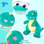 13'' Green Led Glowing Dinosaur T-Rex Light Up Stuffed Animal Night Light Plush Toy Hugging Soft Kawaii Gifts For Kids Boys Girls Decoration Holiday Birthday Present