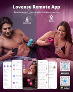 Lover Set - 2026 App Controlled Couples Kit, Waterproof Body-Safe Lush 4 Wearable Vibrator, Gush 2 Male Masturbator and Accessories, Long Distance Relationship Toys, Premium Couples Gift Set