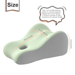 Intimacy Support Wedge Pillow For Couples, Memory Foam Positioning Cushion For Back, Neck & Waist Pain Relief With Washable Cover, Portable Design For Relaxing, Reading & Adult Play-Green