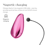 X Iggy Azalea Liberty 2 Special Edition Pleasure Air Clit Sucker - Clitoral Suction Vibrator For Women And Couples - 8 Speeds - Waterproof Adult Sucking Sex Toy - Rechargeable - Metal Pink
