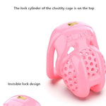 Chastity Cage Set With 4 Rings And 2 Keys, Breathable Hole Design Chastity Devices For Men Sm Bondage Gear & Accessories Penis Lock Sex Toy (Pink,S)