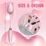 Sex Toys Rose Vibrator Women Dildo - With Thrusting G Spot Vibrators & 10 Tongue Licking For Clitoral Nipple Stimulation Anal Dildos, Adult Toys Sex Games For Female Men Couples (Pink)