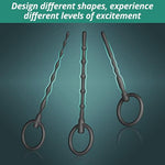 Urethral Sounds Multi Beads Urethral - 3 Pcs Silicone Penis Plugs With Different Size Urethral Dilators For Prostate Stimulation (Long)