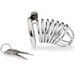 Stainless Steel Chastity Cage For Men With Hidden Lock And 3 Ring Sizes Cock Lock Chastity Device With 145Mm Silicone Tube Sm Bondage Sex Toys (3-Rings+Dilator)