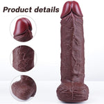11" Huge Realistic Black Dildo,Silicone Extra Large Thick Dildo With Strong Suction Cup,Xxl Fat Giant Penis,Big Long Penis For G-Spot And Anal Play,Adult Sex Toys For Couples Of Men And Women