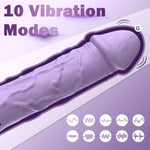 7.1 Inch Realistic Silicone Dildos - Clitoris G Spot Dildo Vibrator Wand With 10 Vibrates, Sexual Toy Female Adult Sex Toys For Women Couples Pleasure