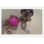 Wearable Tail Anal Plug Cute Plush Ball With Lamp, Cosplay Game Accessorie Luminous Anal Plug Sex Toy With Bell(Pink,S)