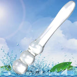 Realistic G-Spot Double Ended Dildo, Glass Anal Butt Plug Sex Toys Smooth Anal Plug Adult Toys Anal Trainer Buttplug With Round Ball Tapered Head Massager Sex Toy For Men Women Masturbation