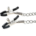 Adjustable Metal Nipple Clamps Entertainment Clip For Women Rj1166 Non-Piercing Nipplerings Clip On Nipple Rings Decorative Clip For Clothing Accessories (Black-R2)