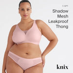 Women Leakproof Period Underwear Mesh Thong – Light Flow Protection, Absorbs 1–3 Regular Tampons, Seamless No-Show