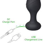 Vibrating Anal Vibrator With 10 Patterns, Rechargeable Anal Plug Silicone Sex Toys For Men